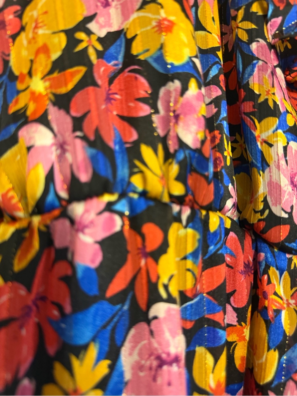 Skies Are Blue Black Floral Ruffle Maxi Dress - Picture 4 of 9